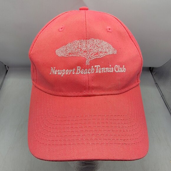 Newport Beach Tennis Club Adults Coral Pink Hat Cap Casual Outdoors Lightweight main image 8